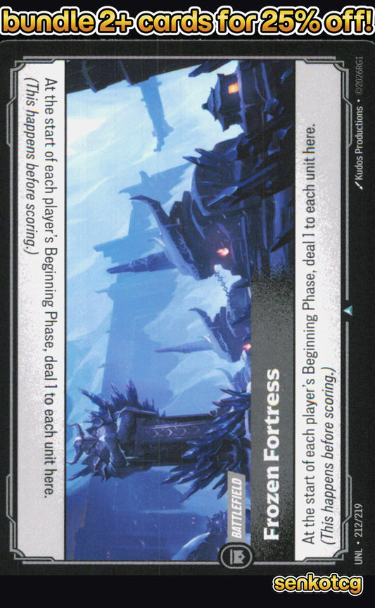 🎴 Frozen Fortress 212/219 Uncommon Unleashed NM