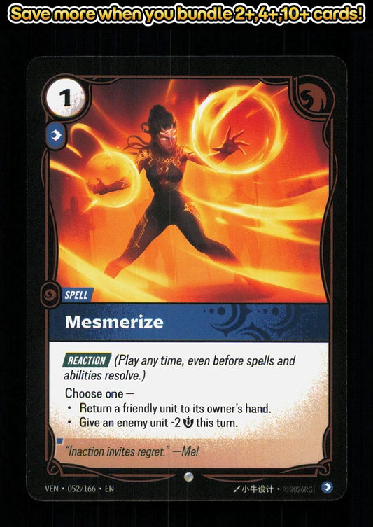 🎴 Mesmerize 052/166 Common Vendetta NM 🎨