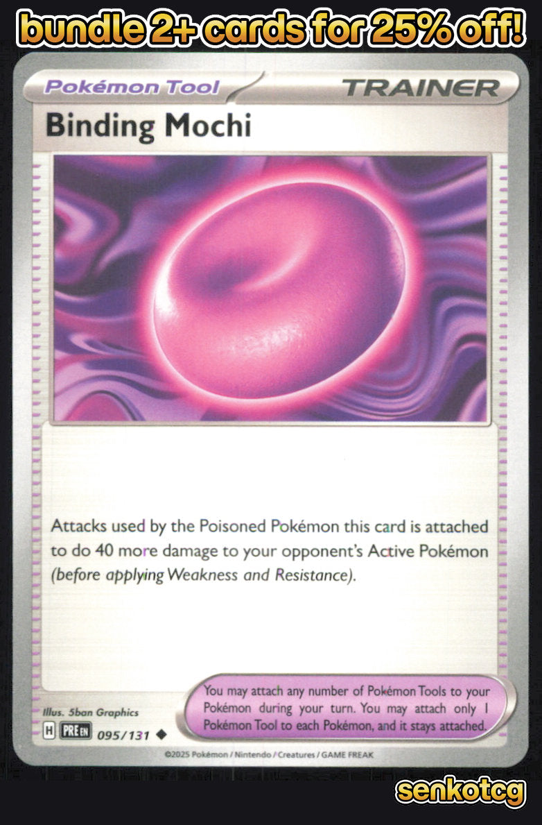 🎴 Binding Mochi 095/131 Uncommon Prismatic Evolutions NM 🎨 Graphics