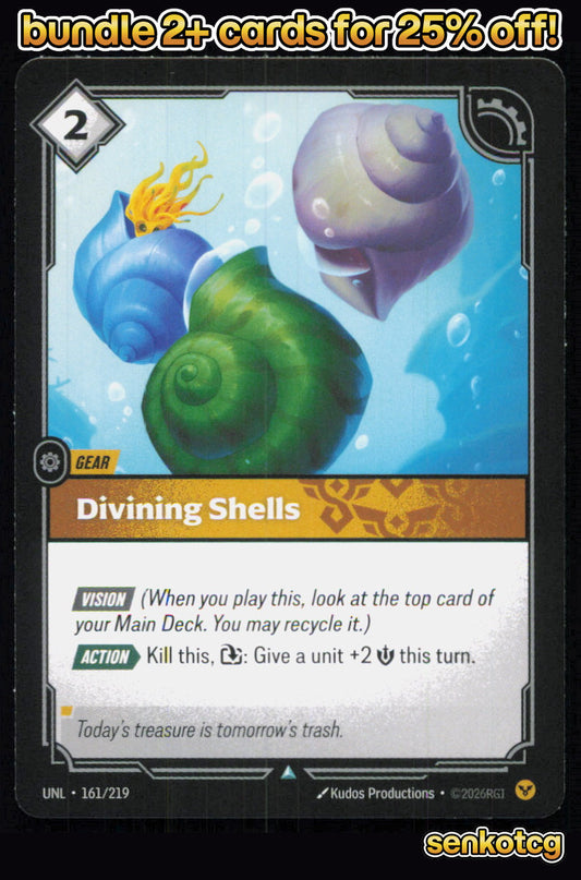🎴 Divining Shells 161/219 Uncommon Unleashed NM