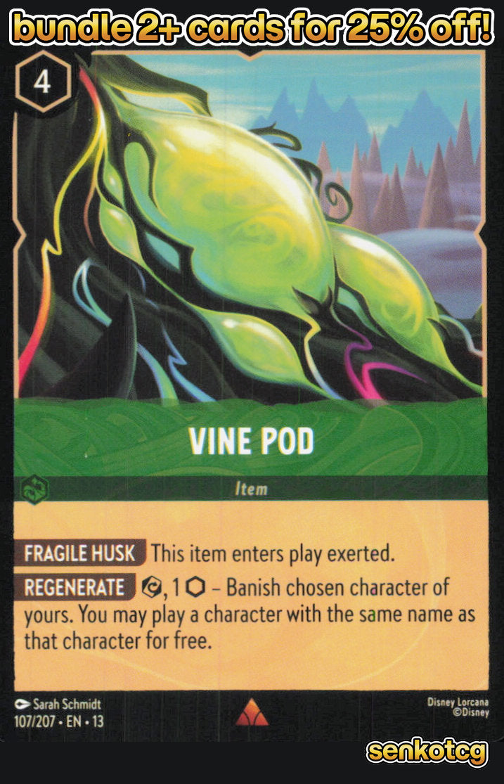 🎴 Vine Pod 107/204 Rare Attack of the Vine! NM