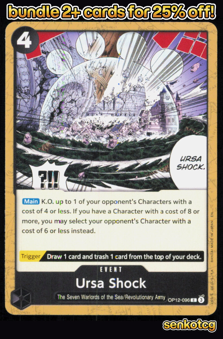 🎴 Ursa Shock OP12-096 Common Legacy of the Master NM