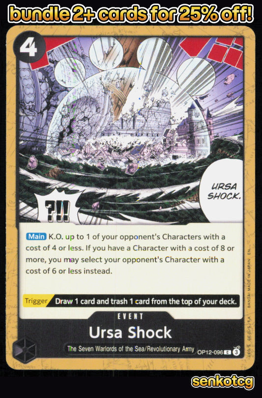 🎴 Ursa Shock OP12-096 Common Legacy of the Master NM