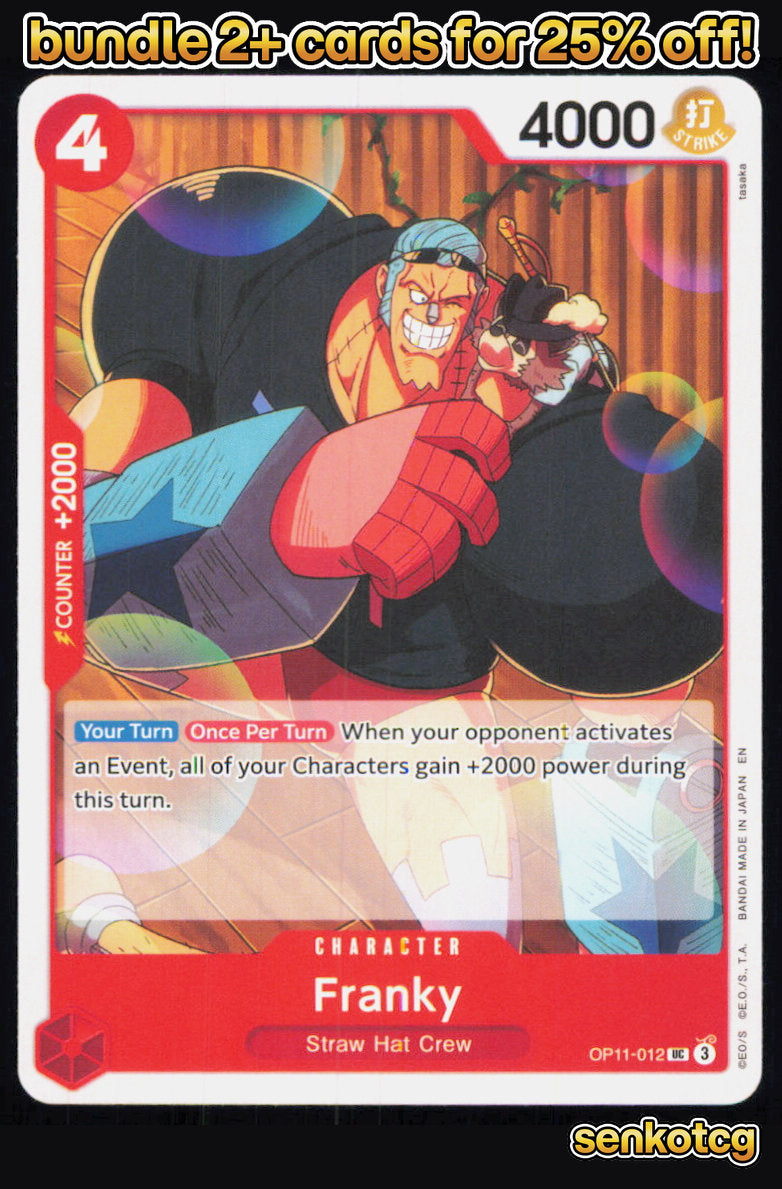 🎴 Franky OP11-012 Uncommon A Fist of Divine Speed NM