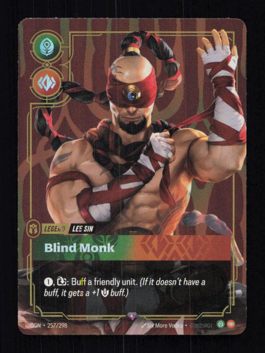 🎴 Lee Sin Blind Monk 257/298 Rare Foil OGN Origins NM