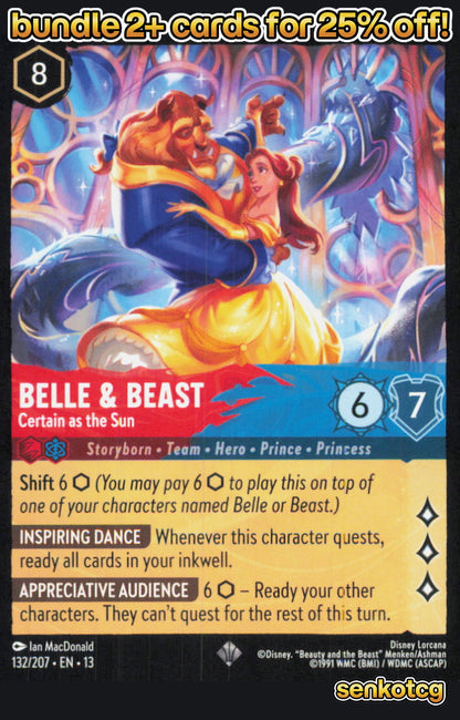 🎴 Belle & Beast - Certain as the Sun 132/204 Super Rare Attack of the Vine! NM