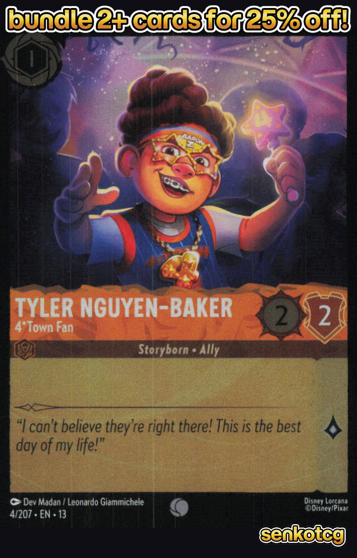 🎴 Tyler Nguyen-Baker - 4*Town Fan 4/204 Common Cold Foil Attack of the Vine! NM
