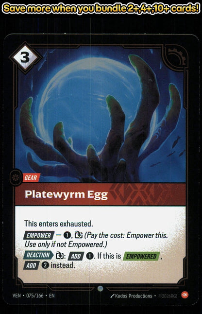 🎴 Platewyrm Egg 075/166 Common Foil Vendetta NM 🎨 Productions