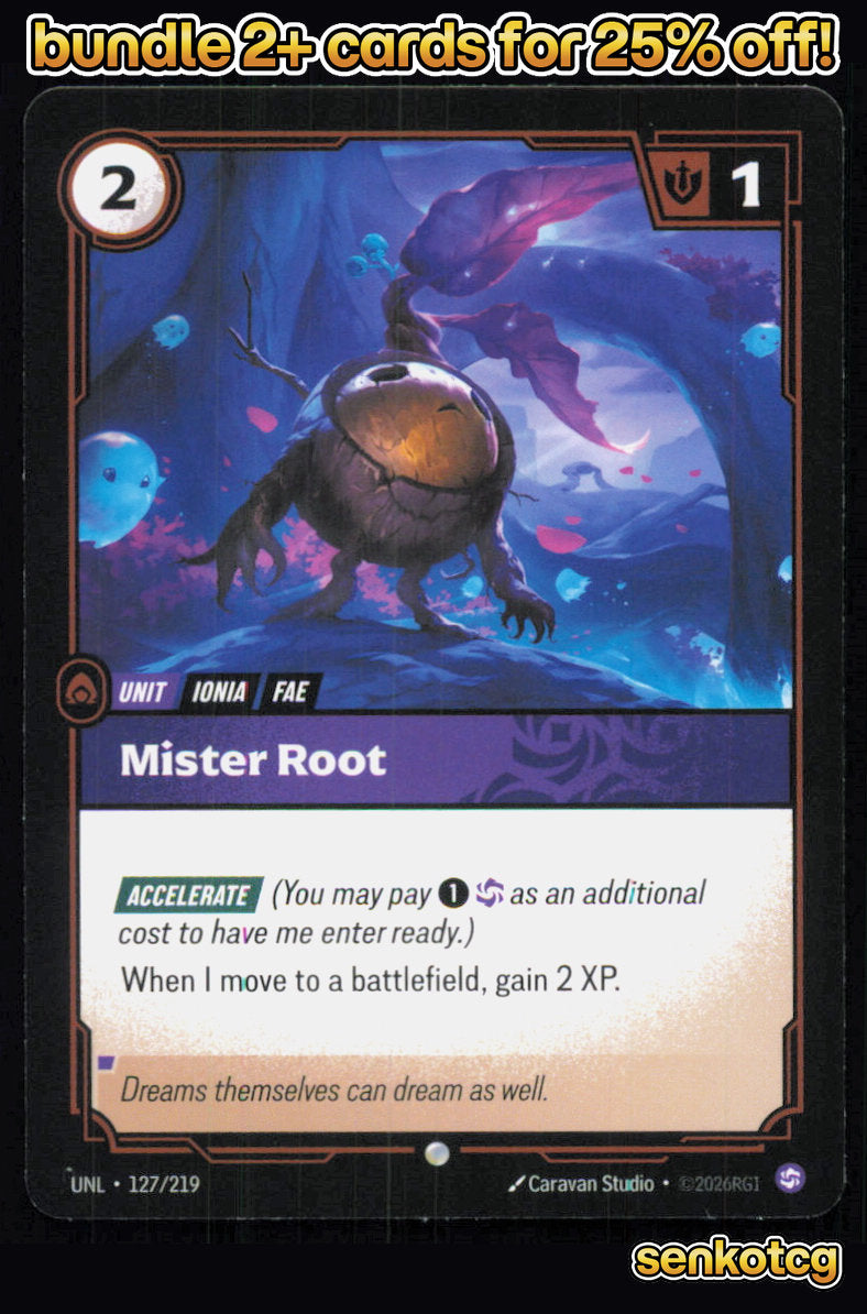 🎴 Mister Root 127/219 Common Unleashed NM