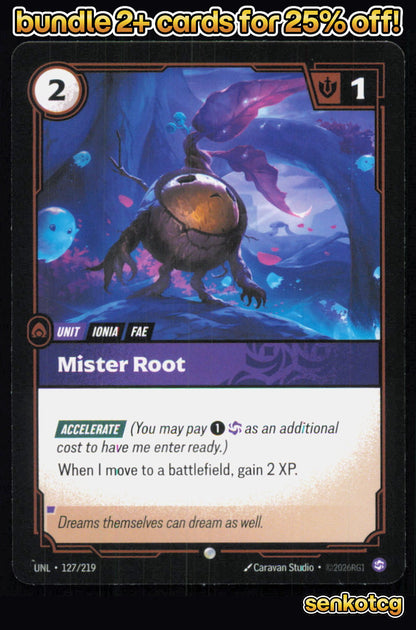 🎴 Mister Root 127/219 Common Unleashed NM