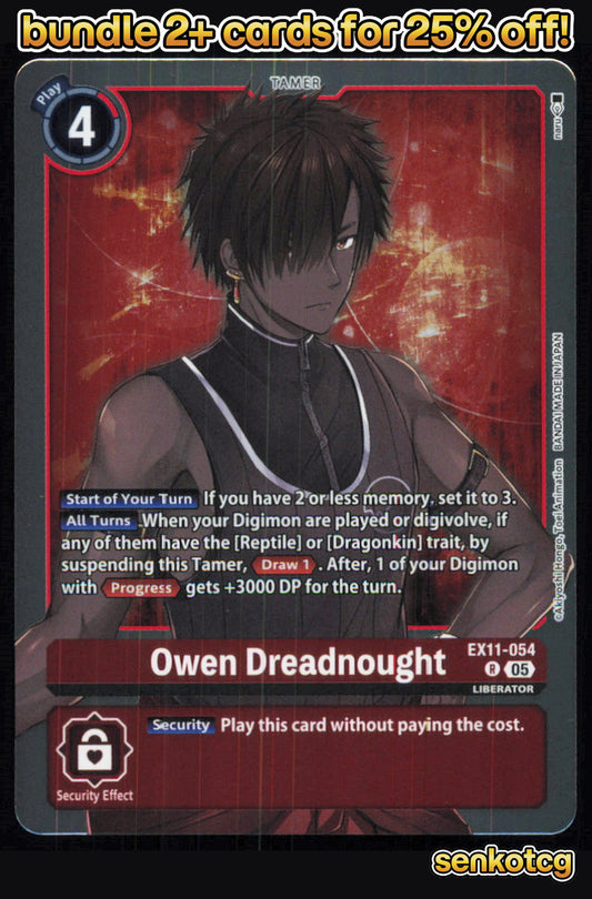 🎴 Owen Dreadnought EX11-054 R Rare Foil Dawn of Liberator NM