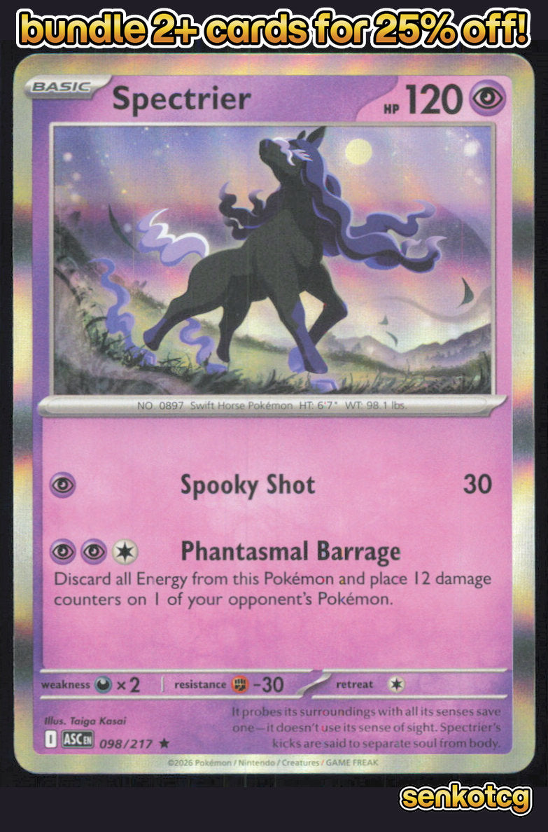 🎴 Spectrier 098/217 Rare Ascended Heroes NM