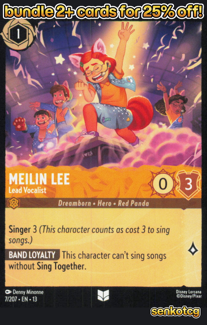 🎴 Meilin Lee - Lead Vocalist 7/204 Uncommon Attack of the Vine! NM