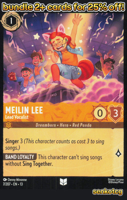 🎴 Meilin Lee - Lead Vocalist 7/204 Uncommon Attack of the Vine! NM