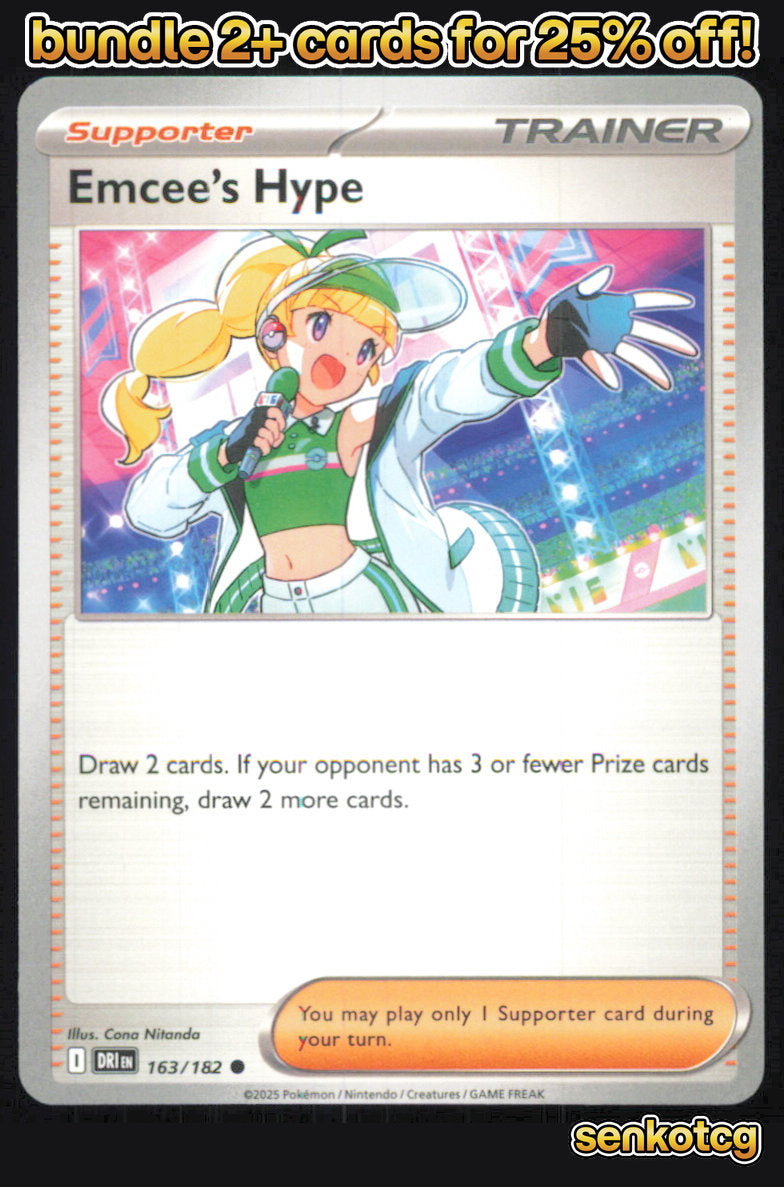 🎴 Emcee's Hype 163/182 Common Destined Rivals NM