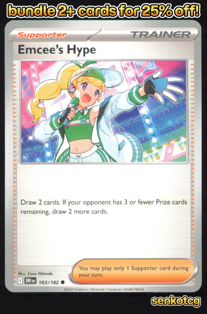 🎴 Emcee's Hype 163/182 Common Destined Rivals NM