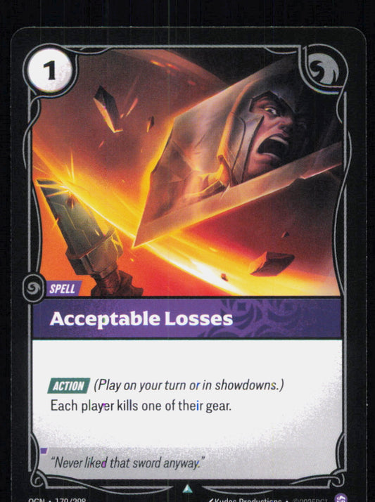 🎴 Acceptable Losses 179/298 Uncommon OGN Origins NM