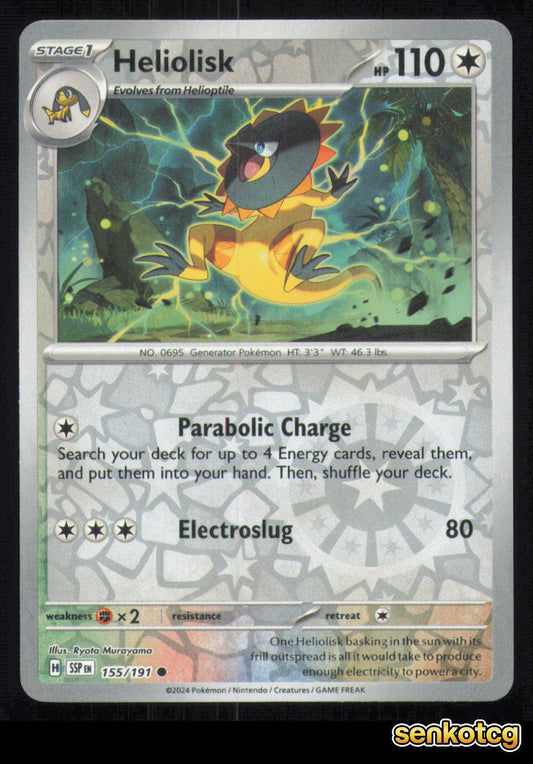 🎴 Heliolisk 155/191 Reverse Holo Surging Sparks NM 🎨 Murayama