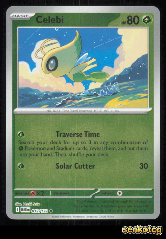 🎴 Celebi 012/132 Uncommon Reverse Holo Mega Evolution NM