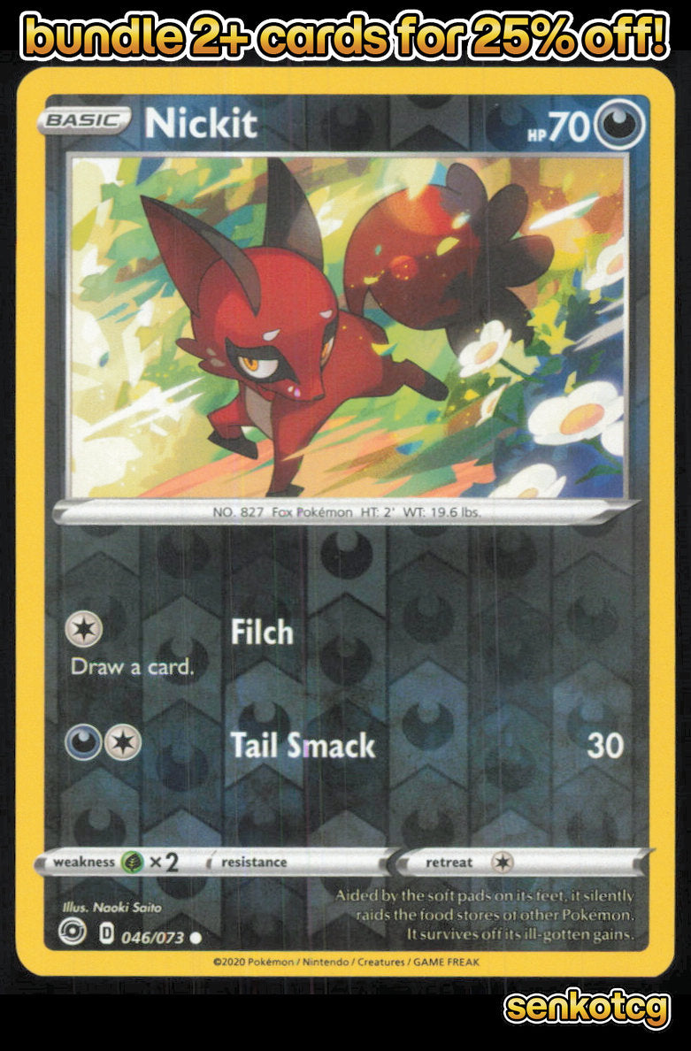 🎴 Nickit 046/073 Common Reverse Holo Champion's Path NM