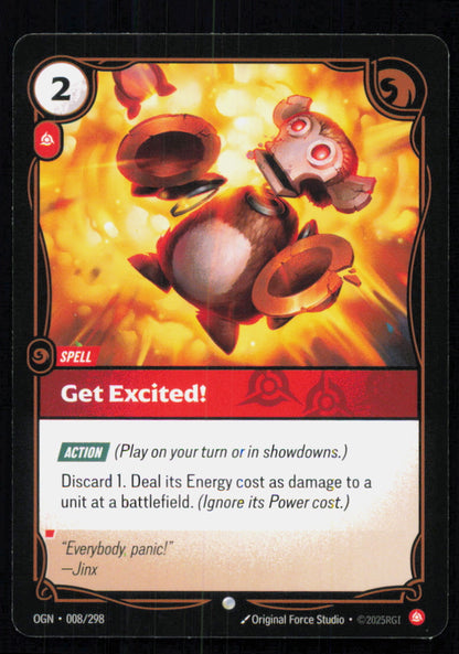 🎴 Get Excited! 008/298 Common OGN Origins NM