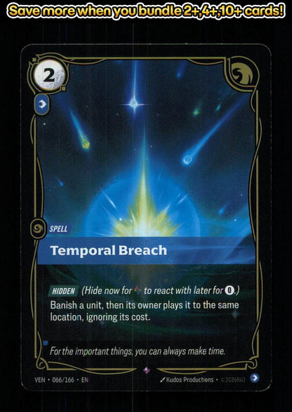 🎴 Temporal Breach 066/166 Rare Foil Vendetta NM 🎨 Productions