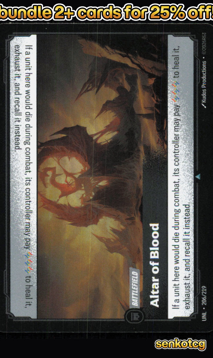 🎴 Altar of Blood 206/219 Uncommon Foil Unleashed NM