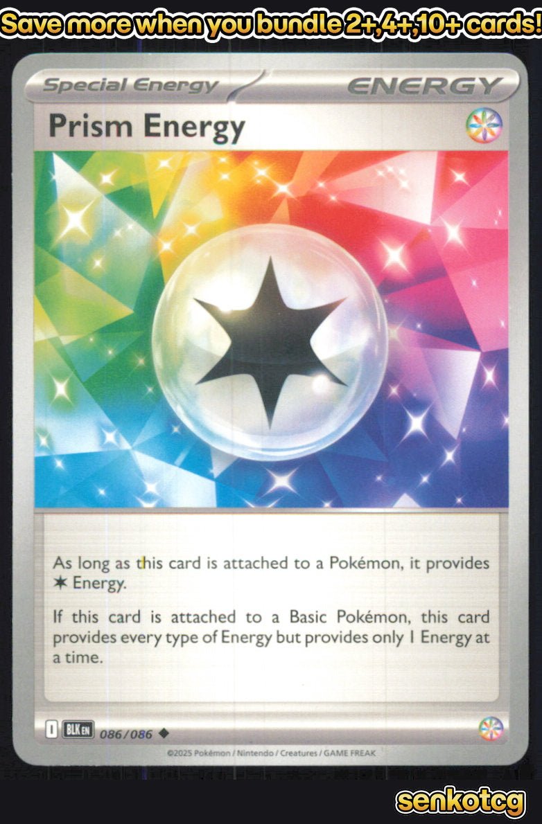 🎴 Prism Energy 086/086 Uncommon Black Bolt NM 🎨