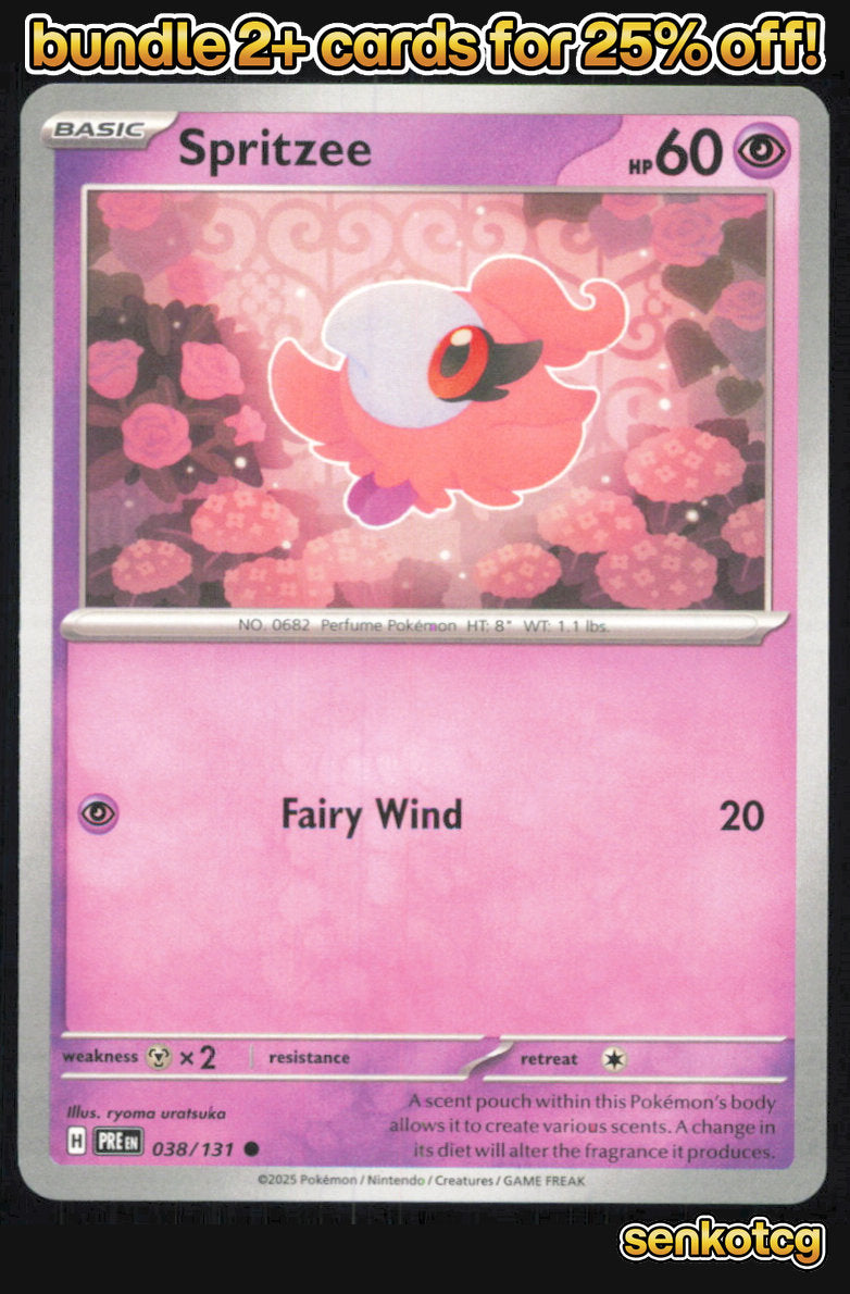 🎴 Spritzee 038/131 Common Prismatic Evolutions NM 🎨 uratsuka