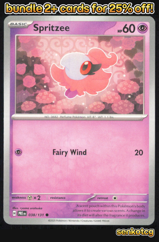 🎴 Spritzee 038/131 Common Prismatic Evolutions NM 🎨 uratsuka