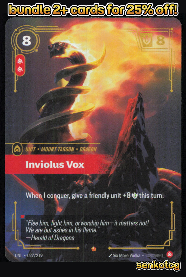 🎴 Inviolus Vox 027/219 Epic Foil Unleashed NM