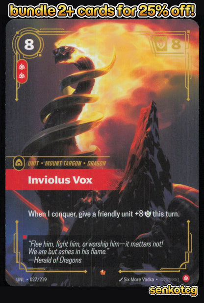 🎴 Inviolus Vox 027/219 Epic Foil Unleashed NM