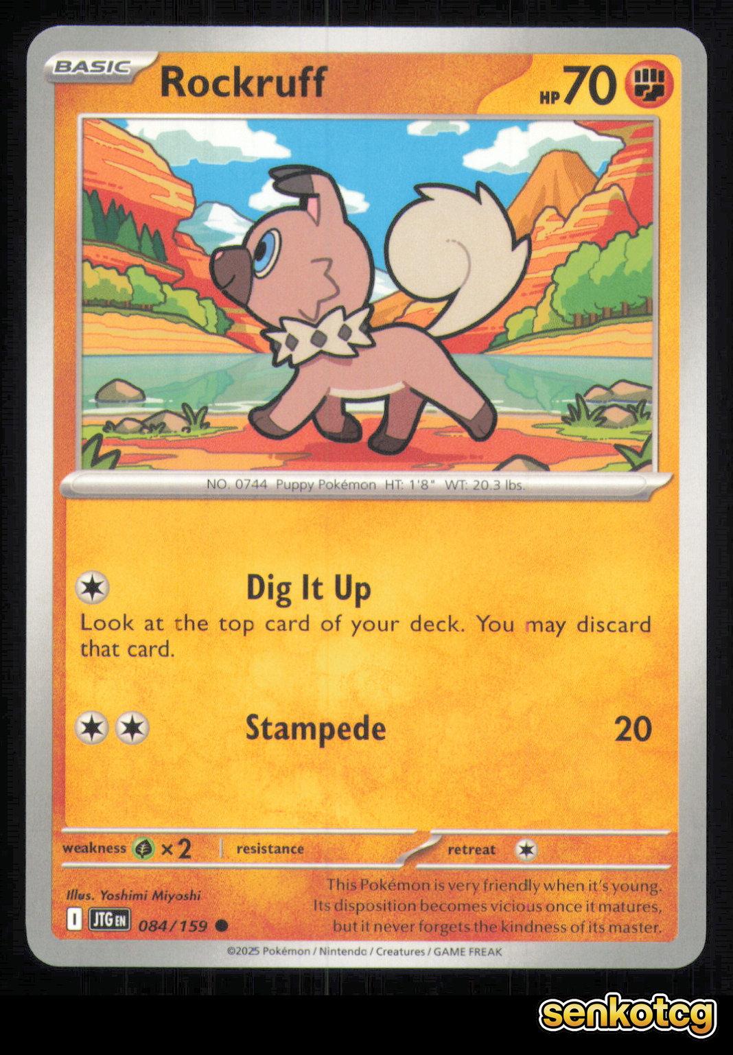 🎴 Rockruff 084/159 Journey Together NM 🎨 Miyoshi