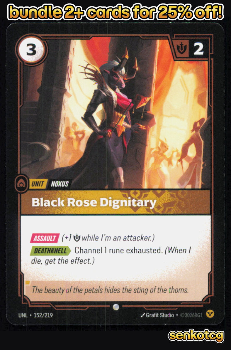🎴 Black Rose Dignitary 152/219 Common Unleashed NM