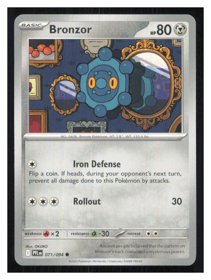 🎴 Bronzor 071/094 Common PFL Phantasmal Flames NM