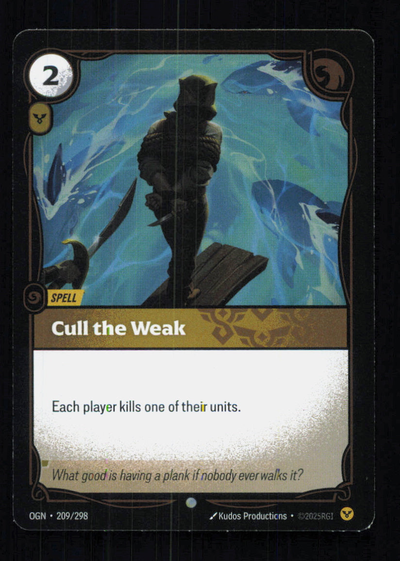 🎴 Cull the Weak 209/298 Common Foil OGN Origins NM