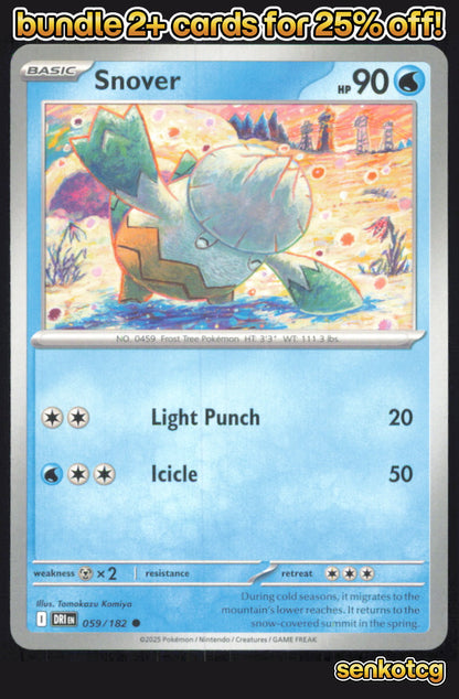 🎴 Snover 059/182 Common Destined Rivals NM