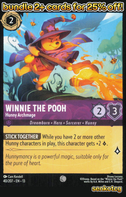 🎴 Winnie the Pooh - Hunny Archmage 40/204 Common Attack of the Vine! NM