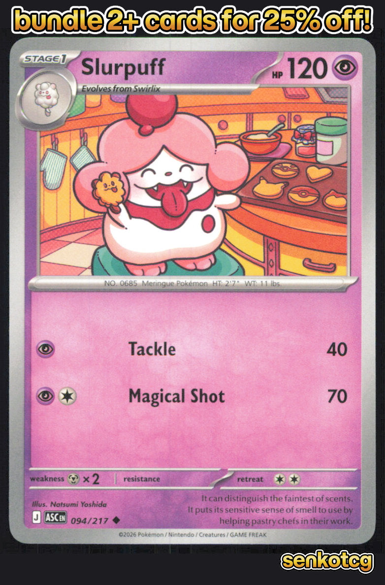 🎴 Slurpuff 094/217 Uncommon Ascended Heroes NM