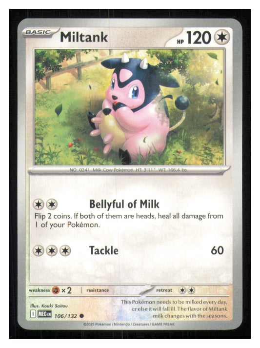 🎴 Miltank 106/132 Common Mega Evolution NM