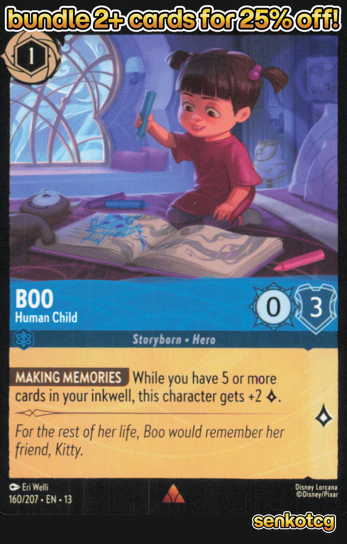 🎴 Boo - Human Child 160/204 Rare Attack of the Vine! NM