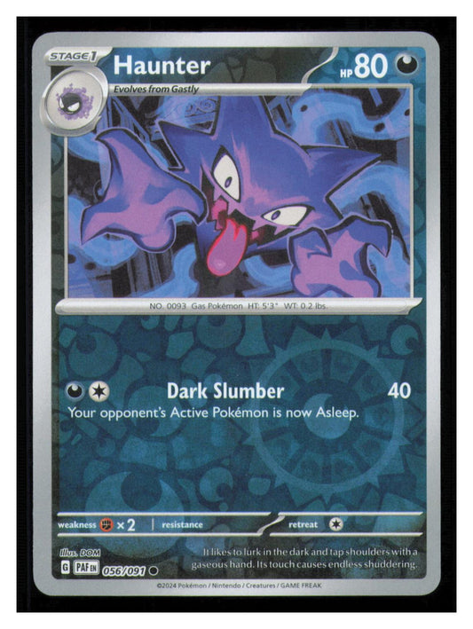 🎴 Haunter 056/091 Reverse Holo Paldean Fates Pokemon NM