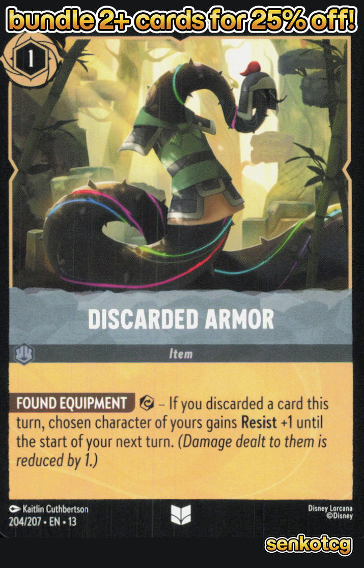 🎴 Discarded Armor 204/204 Uncommon Attack of the Vine! NM
