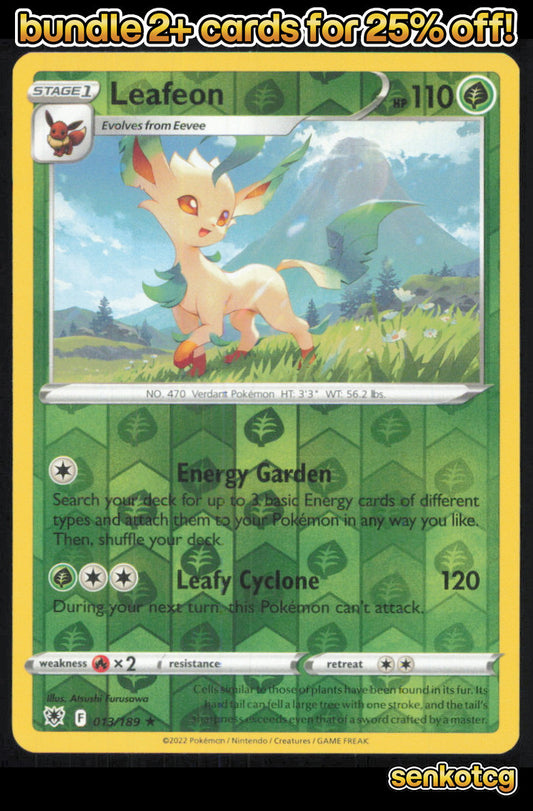🎴 Leafeon 013/189 Rare Reverse Holo Astral Radiance NM