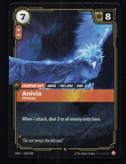 🎴 Anivia Primal 148/298 Rare Foil OGN Origins NM