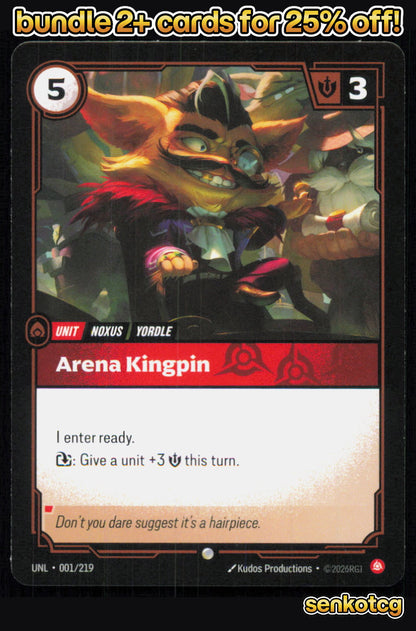 🎴 Arena Kingpin 001/219 Common Unleashed NM