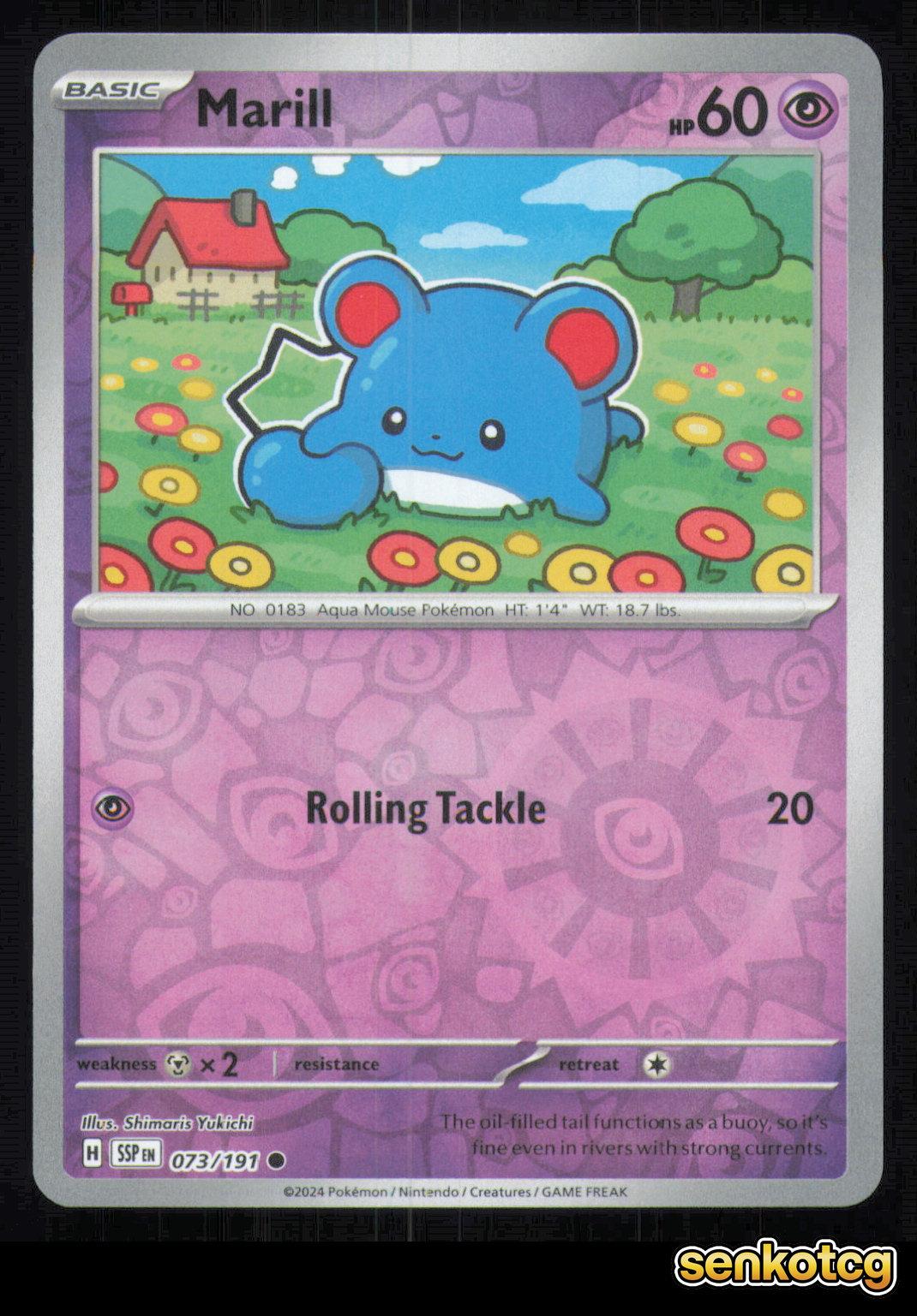 🎴 Marill 073/191 Reverse Holo Surging Sparks NM 🎨 Yukichi