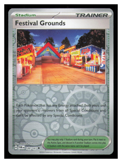🎴 Festival Grounds 149/167 Reverse Holo Twilight Masquerade NM 🎨 Chikazawa