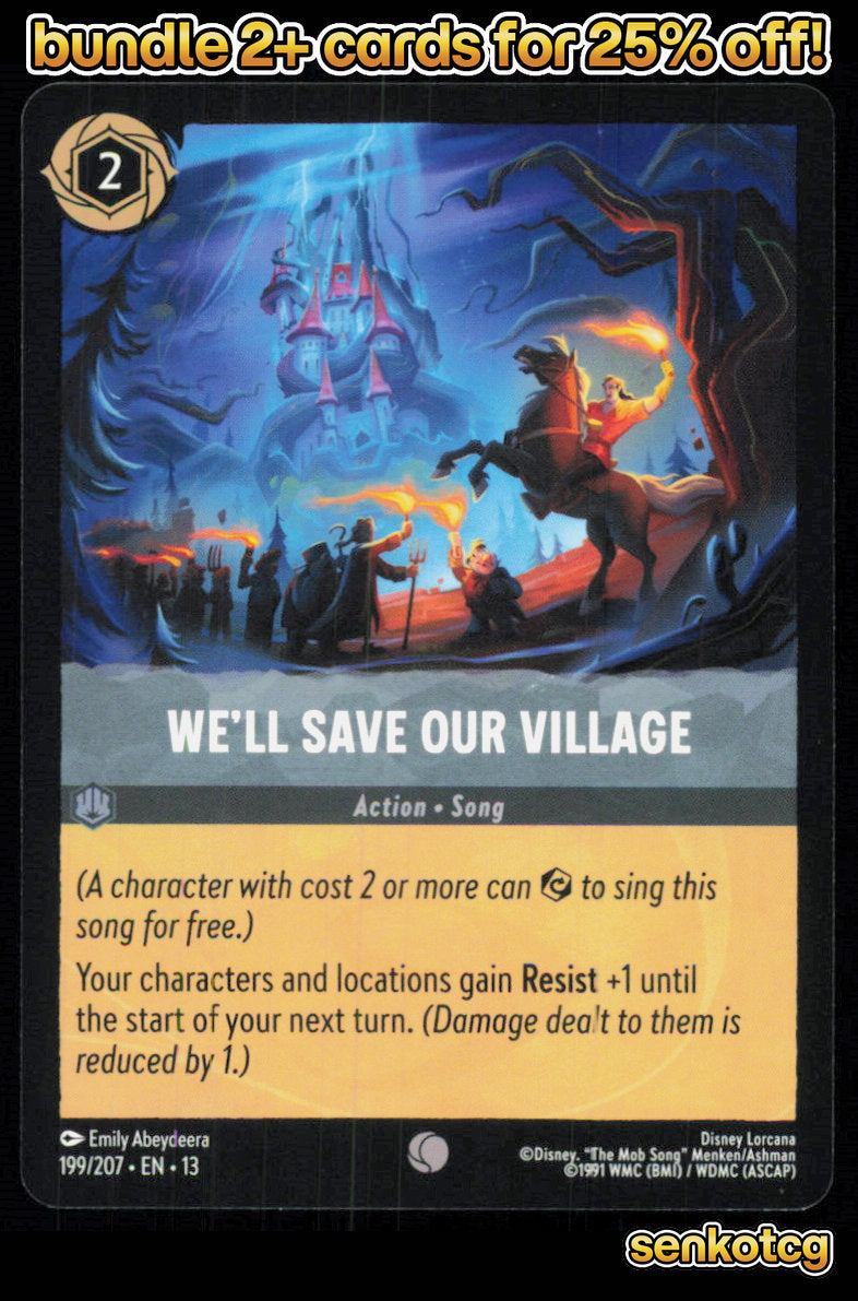 🎴 We'll Save Our Village 199/204 Common Attack of the Vine! NM