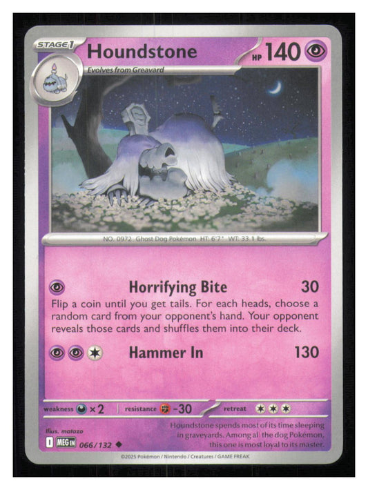 🎴 Houndstone 066/132 Uncommon Mega Evolution NM